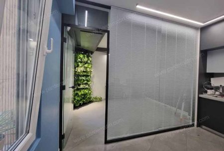 اجرای پرده کرکره طوسی موتوردار - موتور پرده برقی متین